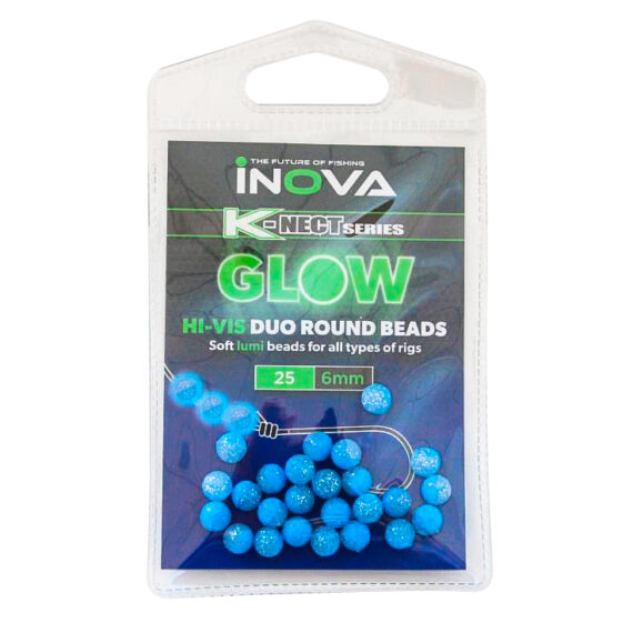 Inova HI-VIS Duo Round GLOW Beads 8mm