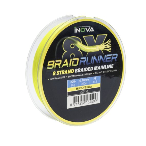 Inova Braid Runner 8 Strand – Hi-Viz Yellow 300m