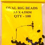 Black 3.5mm x 4.5mm Oval Rig Beads