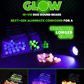 Inova HI-VIS Duo Round GLOW Beads 4mm