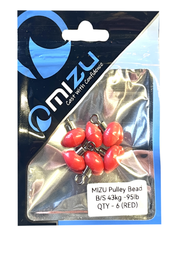 MIZU Pulley Beads Red 6 Pack