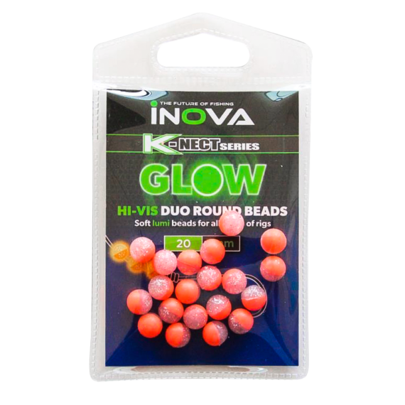 Inova HI-VIS Duo Round GLOW Beads 8mm