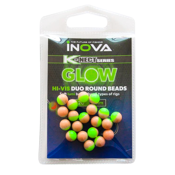 Inova HI-VIS Duo Round GLOW Beads 8mm